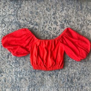 NWT Zara off the shoulder crop Size S